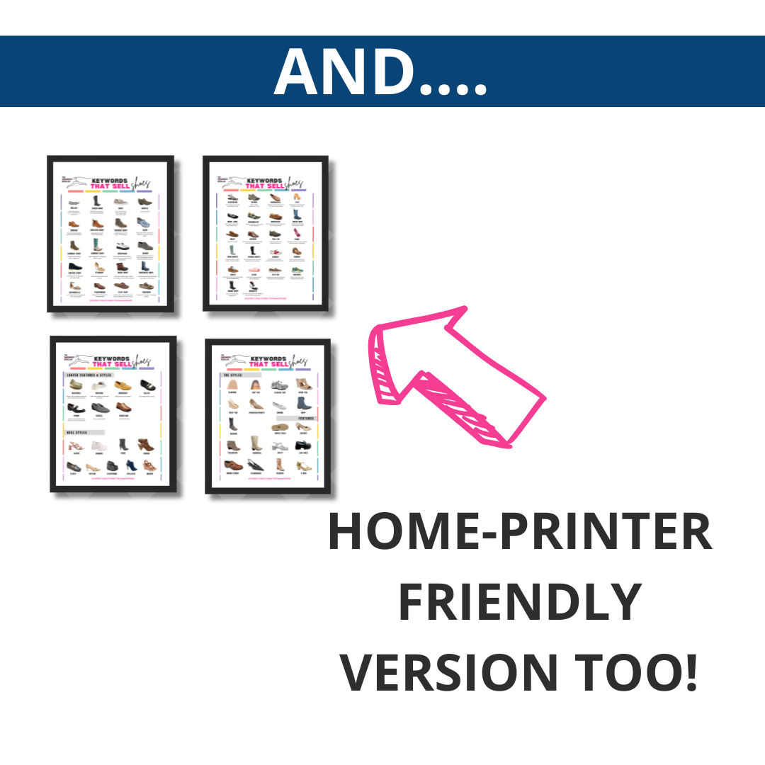 KEYWORDS THAT SELL POSTER | SHOES - REFERENCE FOR CLOTHING RESELLERS
