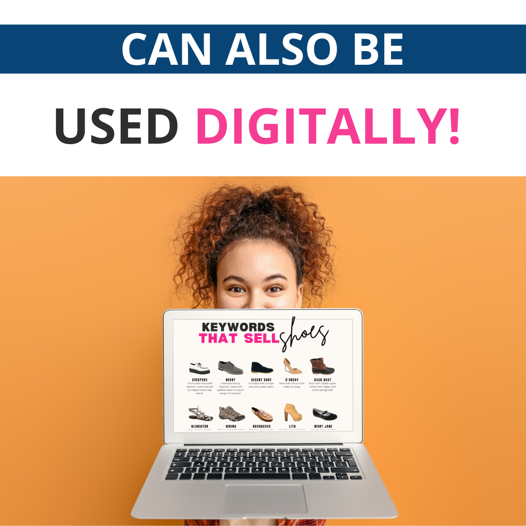 KEYWORDS THAT SELL POSTER | SHOES - REFERENCE FOR CLOTHING RESELLERS