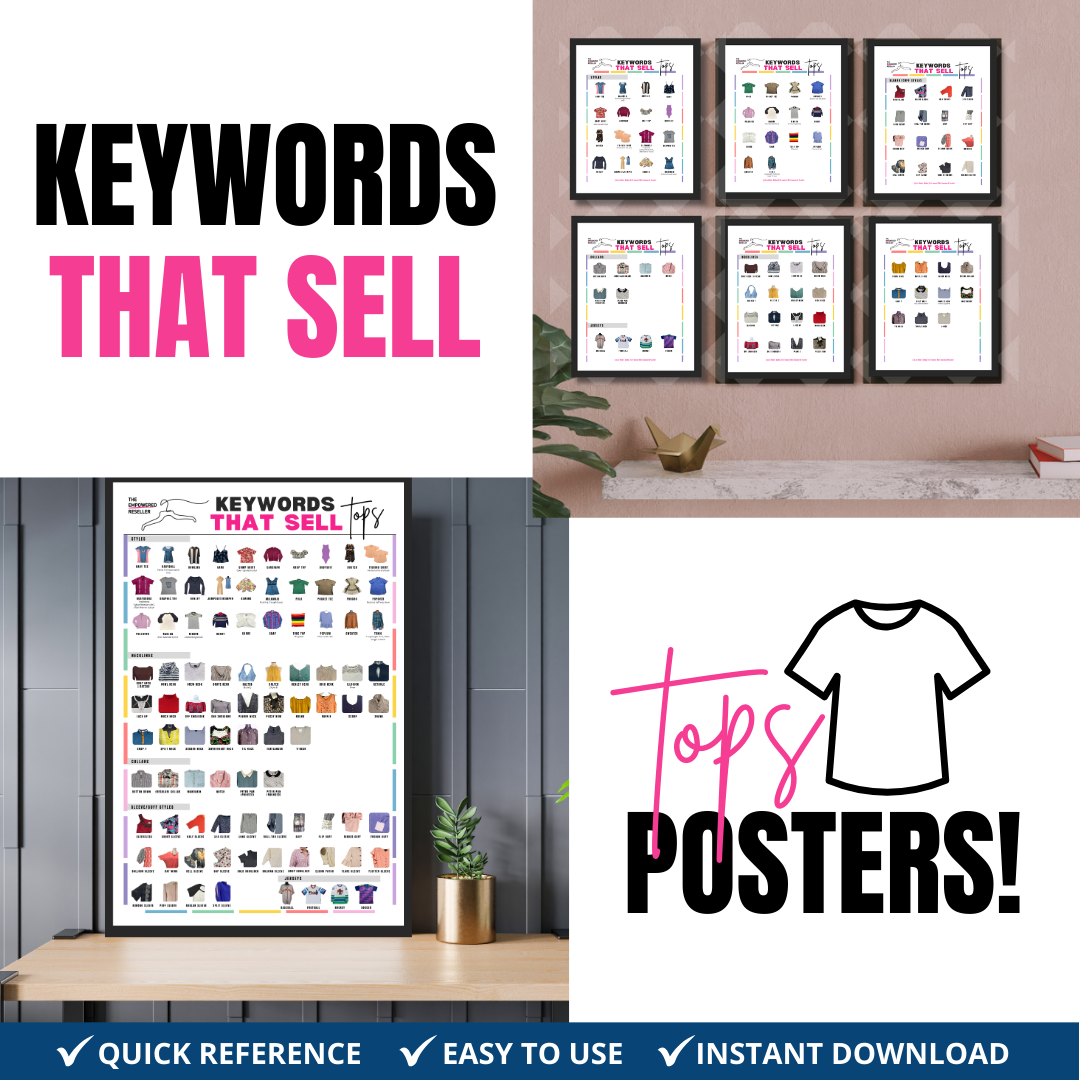 KEYWORDS THAT SELL POSTER | TOPS - REFERENCE FOR CLOTHING RESELLERS