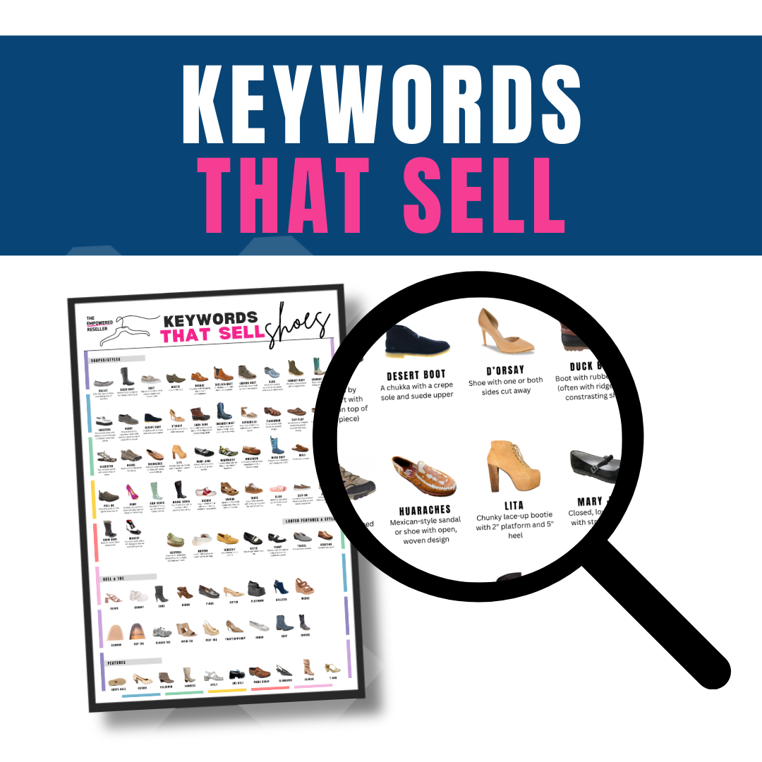 KEYWORDS THAT SELL POSTER | SHOES - REFERENCE FOR CLOTHING RESELLERS