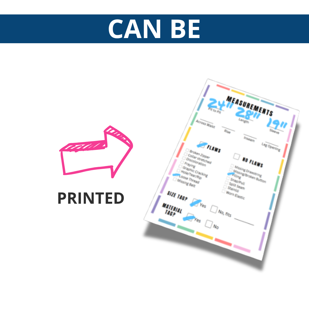 LISTING CARDS For Measurements and Condition | Reseller Productivity | Listing Workflow | Batching