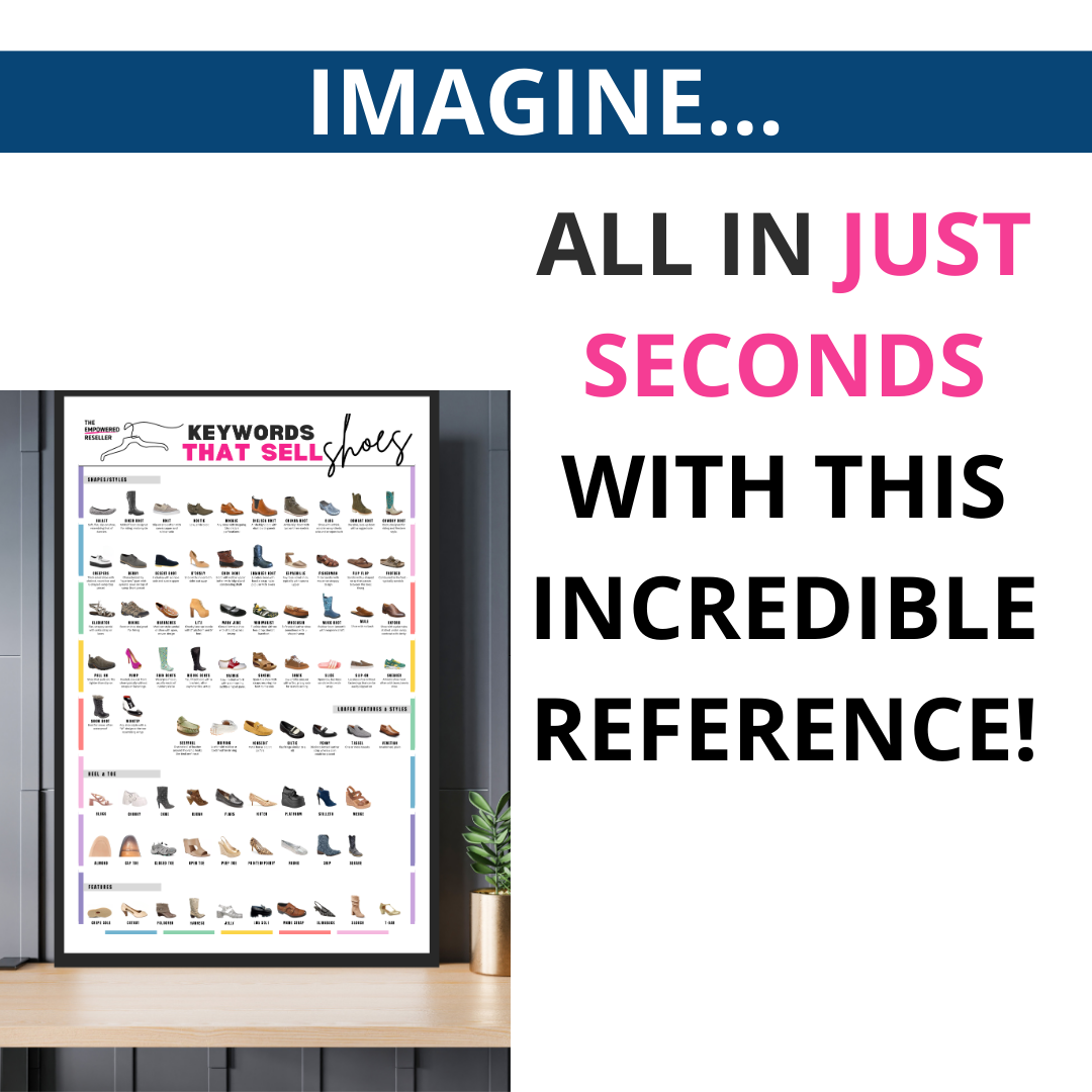 KEYWORDS THAT SELL POSTER | SHOES - REFERENCE FOR CLOTHING RESELLERS