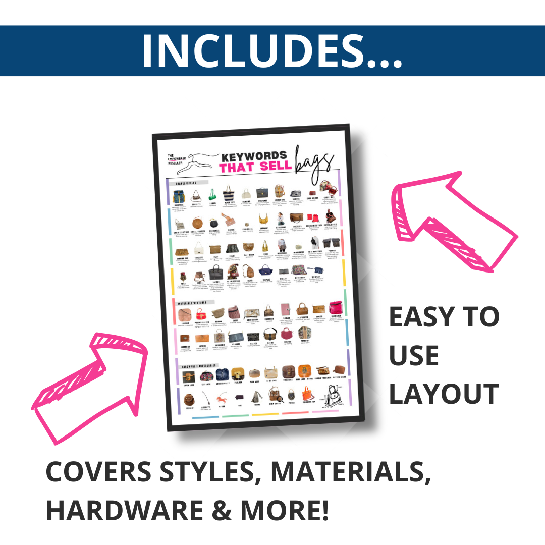 KEYWORDS THAT SELL POSTER | BAGS & HANDBAGS - REFERENCE FOR CLOTHING RESELLERS