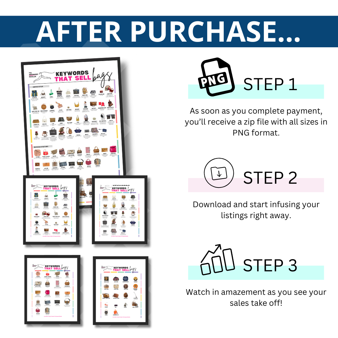 KEYWORDS THAT SELL POSTER | BAGS & HANDBAGS - REFERENCE FOR CLOTHING RESELLERS