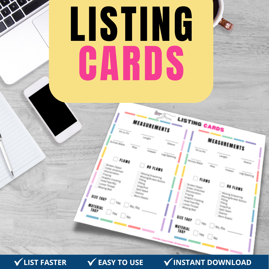 LISTING CARDS For Measurements and Condition | Reseller Productivity | Listing Workflow | Batching