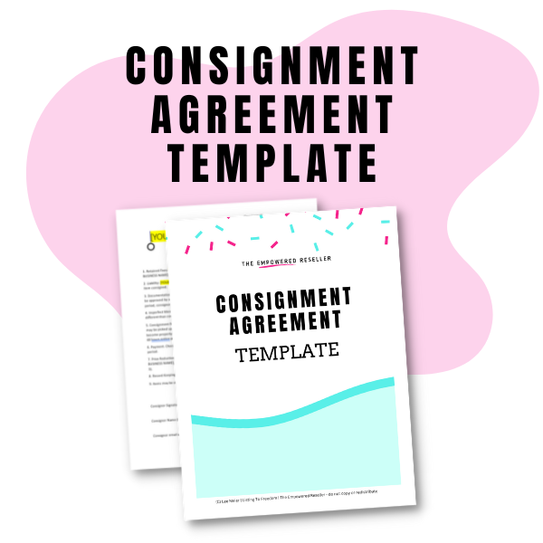 CONSIGNMENT AGREEMENT TEMPLATE