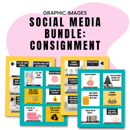 SOCIAL MEDIA CONSIGNMENT SERVICE GRAPHICS BUNDLE