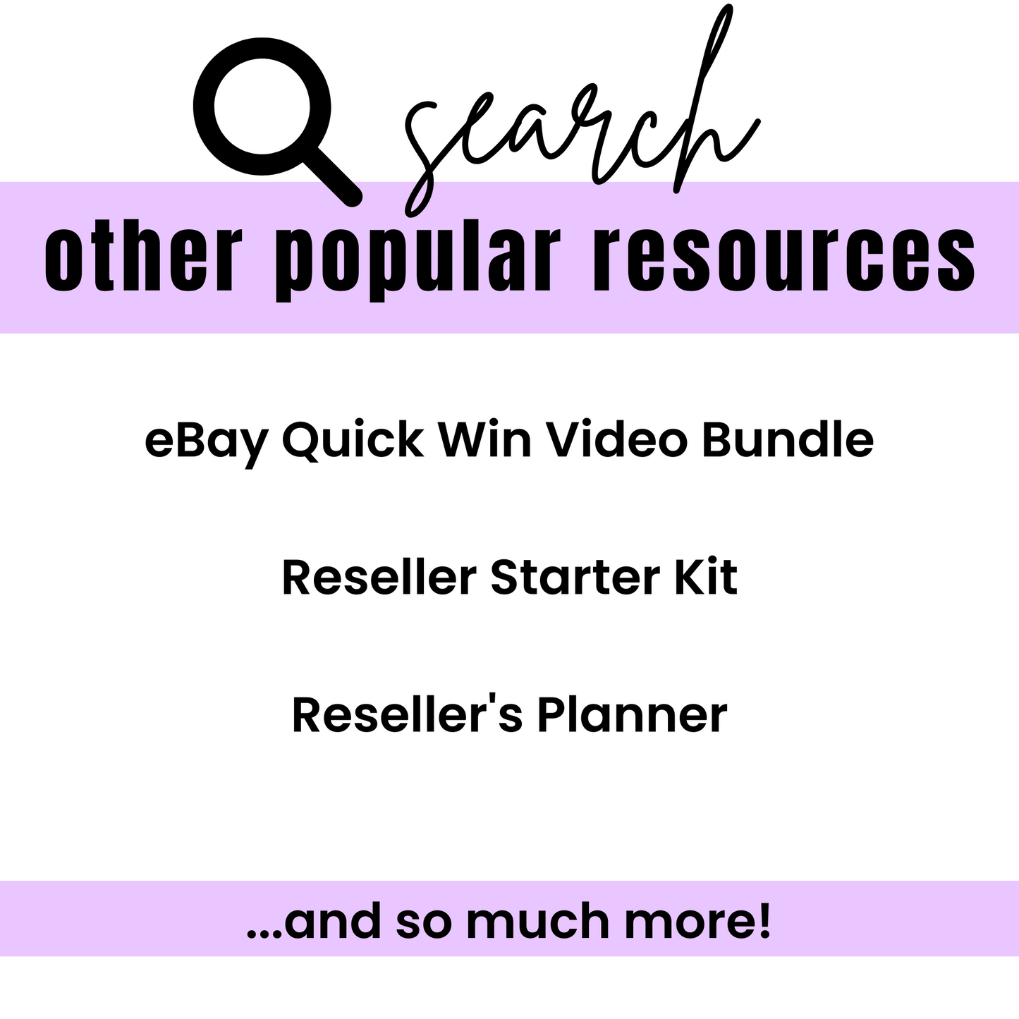 QUICK START GUIDE: STARTING A RESELLING BUSINESS