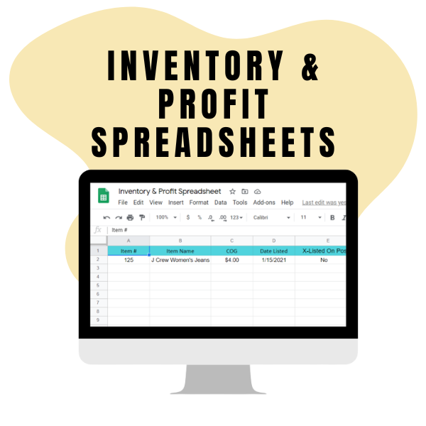 INVENTORY & PROFIT SPREADSHEETS