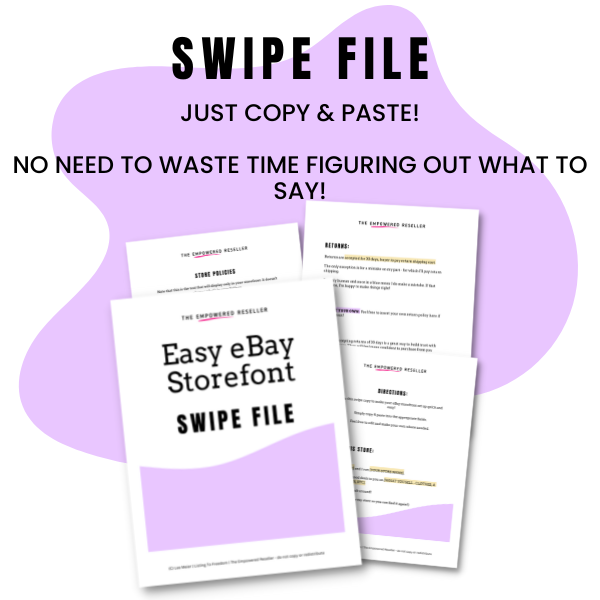 SWIPE FILE: EASY EBAY STOREFRONT
