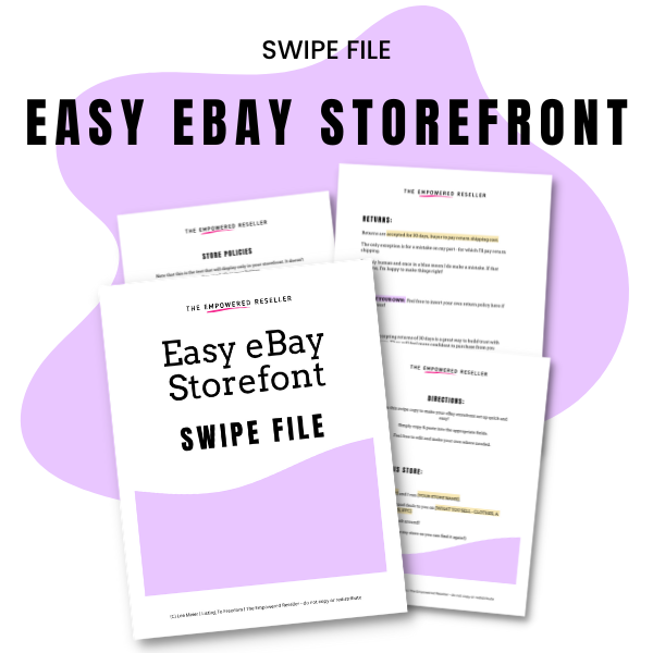SWIPE FILE: EASY EBAY STOREFRONT