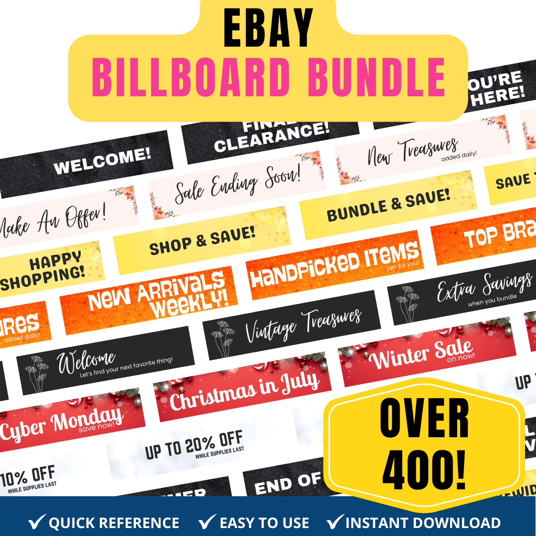 Ultimate eBay Store Billboard Bundle — 400+ Done-For-You Banner Graphics + Editable Canva Templates (Instant Download)