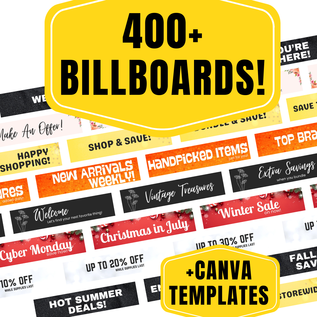Ultimate eBay Store Billboard Bundle — 400+ Done-For-You Banner Graphics + Editable Canva Templates (Instant Download)