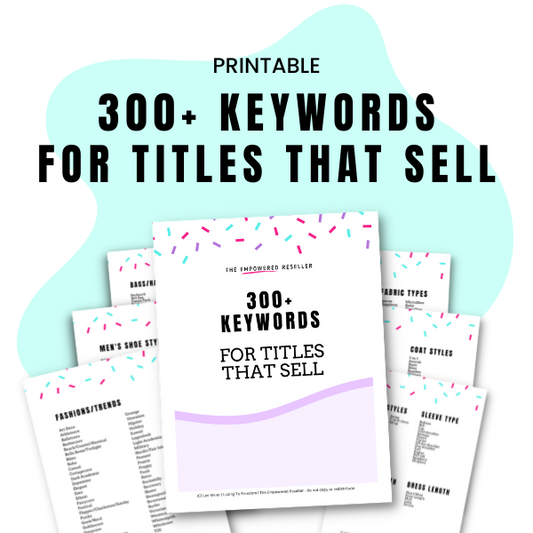 300+ KEYWORDS FOR TITLES THAT SELL